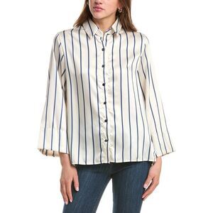 Colette Rose Womens  Button Front Top, Navy